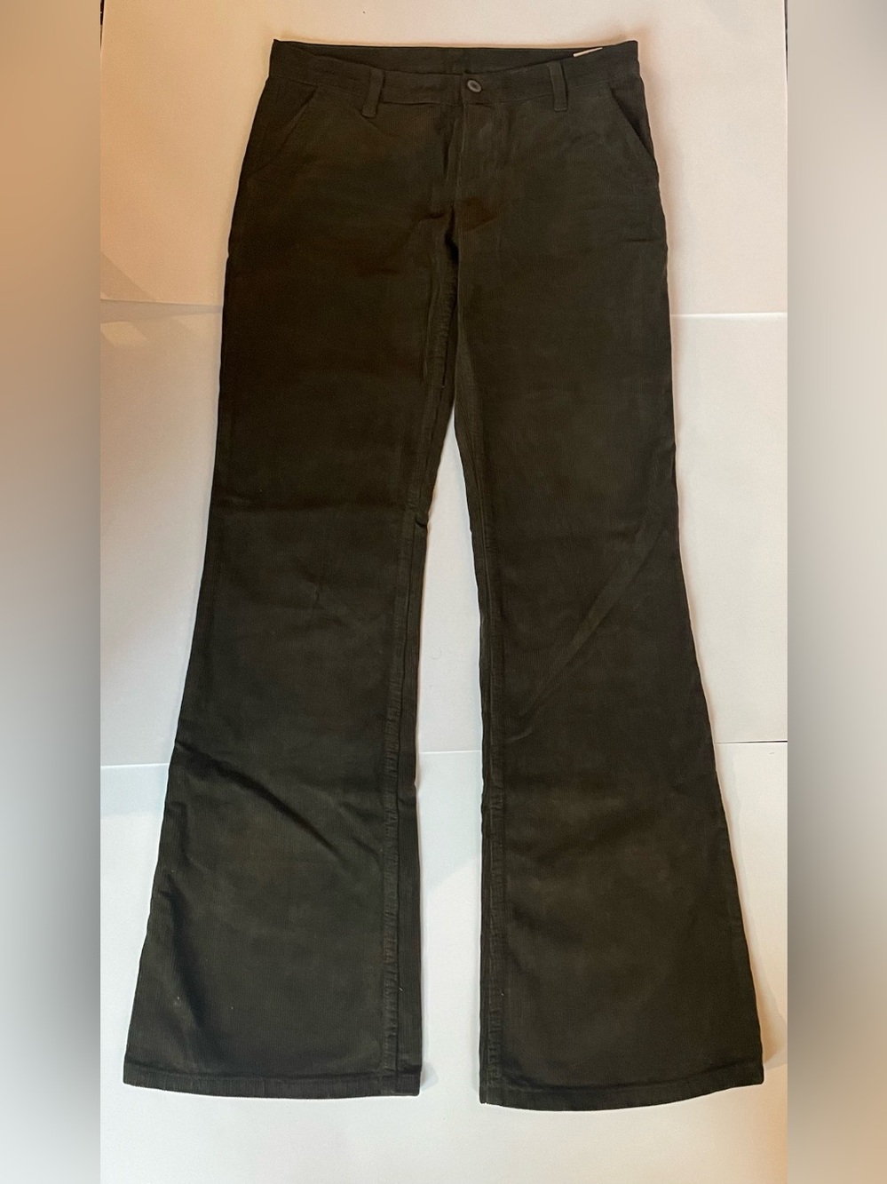 John Galt Brandy Melville Olive Green Cotton Corduroy Boot Cut Pants